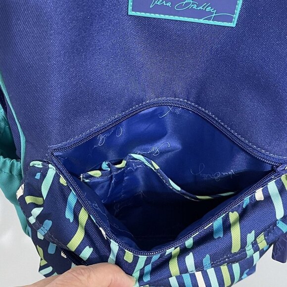 VERA BRADLEY Katalina Showers Backpack In Blue/Green - Picture 6 of 11